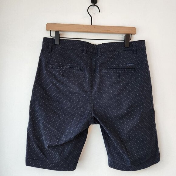 BUNDLE (2) Chino Shorts Blue Patterned Black Brown 1826 Denim & Flower Men's 30 - Picture 3 of 12